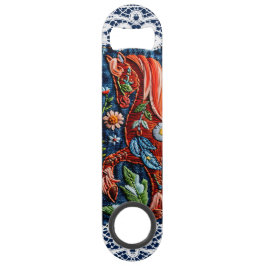 Mooie Geborduurde Paard Speed Flessenopener