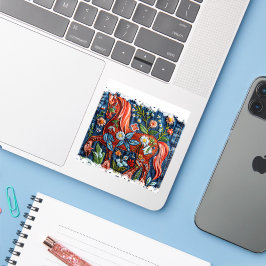 Mooie Geborduurde Paard Sticker
