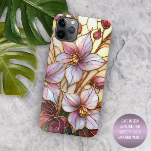 Mooie gebrandschilderde glaskunst bloempatroon Case-Mate iPhone case