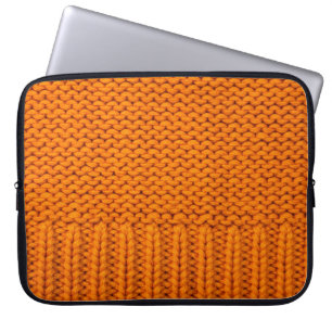 mooie gebreide doek handgemaakt lichtgeel col laptop sleeve