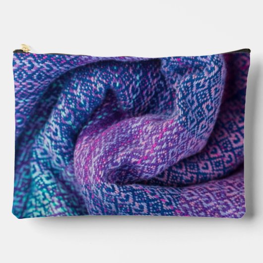 Mooie Gebreide Gemengde Paarse en Blauwe Etui (Voorkant)
