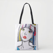 Mooie Gebroken Anime Meisje Tote Bag (Voorkant)