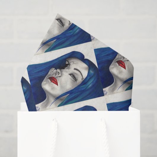 Mooie Gebroken Fantasie Goth Horror Surrealistisch Tissuepapier (Cadeauzakje)