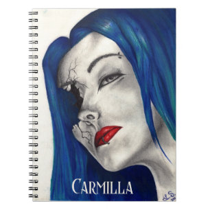 Mooie Gebroken Fantasy Horror Goth Meisje Kunst Notitieboek
