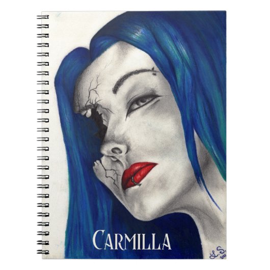 Mooie Gebroken Fantasy Horror Goth Meisje Kunst Notitieboek (Voorkant)