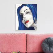 Mooie gebroken Gothic Girl Horror Fantasy Art Canvas Afdruk (Insitu (Woonkamer))