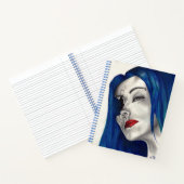 Mooie gebroken Gothic Girl Horror Fantasy Art Notitieboek (Binnen)