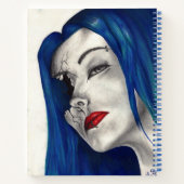 Mooie gebroken Gothic Girl Horror Fantasy Art Notitieboek (Achterkant)