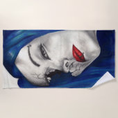 Mooie gebroken Gothic Girl Horror Fantasy Art Strandlaken (Voorkant)