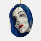 Mooie gebroken Gothic Lady Fantasy Original Art Keramisch Ornament (Voorkant)