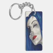 Mooie gebroken Gothic Voman Fantasy Original Art Sleutelhanger (Voorkant Links)