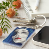 Mooie gebroken Gothic Voman Fantasy Original Art Sleutelhanger (Voorkant Rechts)