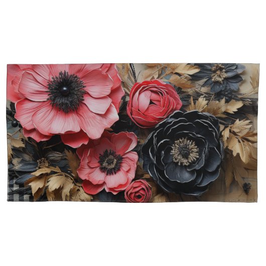 Mooie gedroogde bloem arrangement kussensloop (Voorkant-Links)