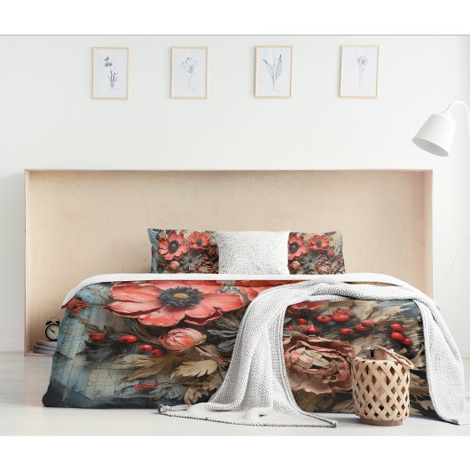 Mooie gedroogde bloem arrangement kussensloop