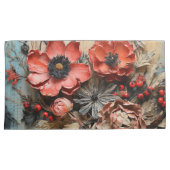 Mooie gedroogde bloem arrangement kussensloop (Voorkant-Rechts)