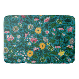 Mooie gedurfde bloem Boho blauw groen Badmat