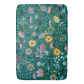 Mooie gedurfde bloem Boho blauw groen Badmat (Voorkant Verticaal)