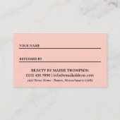 Mooie Geel Blauw Koraal Bloemen Logo Aanbevelingskaartje (Achterkant)