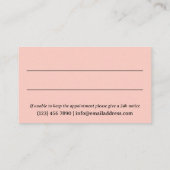 Mooie Geel Blauw Koraal Bloemen Logo Afsprakenkaartje (Achterkant)