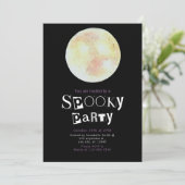 Mooie Geel en Goud Volle Maan Halloween Kaart (Staand voorkant)