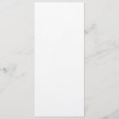 Mooie Geel & Grijs Bloemen Custom Wedding Menu (Achterkant)