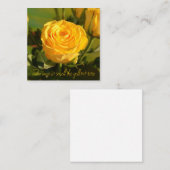 Mooie Geel Rose Foto Gepersonaliseerd Informatiekaartje (Voorkant / Achterkant)