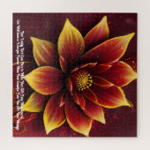 Mooie Geel & Roze Bloom Custom Gift Bericht Legpuzzel (Horizontaal)