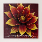 Mooie Geel & Roze Bloom Custom Gift Bericht Legpuzzel (Verticaal)