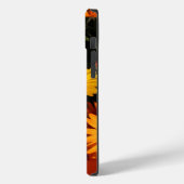 Mooie geel Sinaasappel Bloemen Custom Name Case-Mate iPhone Case (Achterkant / Links)