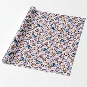 Mooie Geest- en Pompoen Halloween Zegelpatroon Cadeaupapier