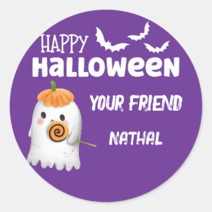 Mooie Geest Halloween Feest Ronde Sticker
