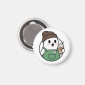 Mooie Geest Koffie Knop Magneet (Voorkant / Achterkant)