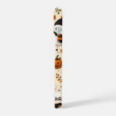 Mooie Geest & Pompoen Halloween Patroon iPhone 15 Case (Linkerkant)