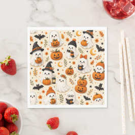 Mooie Geest & Pompoen Halloween Patroon Papier Servet