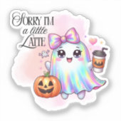 Mooie Geest Sticker – Schattige Halloween (Voorkant)