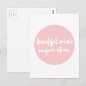 Mooie geesten inspireren mensen Inspirerend citaat Briefkaart (Voorkant / Achterkant)