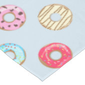Mooie geglazuurde doughnut-patroon lichtblauw tafelkleed (Gekanteld)