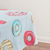 Mooie geglazuurde doughnut-patroon lichtblauw tafelkleed (Voorbeeld)