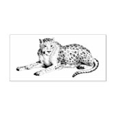 Mooie Gegraveerde Sneeuwluipaard Rubber Kunst Stem Rubberstempel (Afrduk)