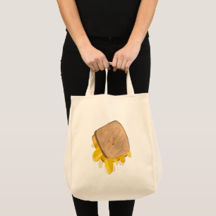 Mooie gegrilde kaassandwich druipend tote bag