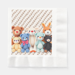 Mooie Gehaakte Knuffels Jongens Baby Shower Servet