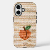 Mooie Gehaakte Perzik Fruit Garens Naam Beginlette Case-Mate iPhone Case (Achterkant)