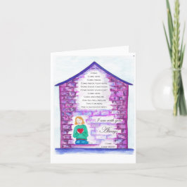 Mooie geïllustreerde gedichtkaart 'De Uitnodiging' Kaart