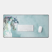 Mooie  geïllustreerde paardenhoofddekmat bureaumat (Keyboard & Muis)