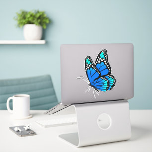 Mooie geïllustreerde vlinder sticker