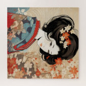 Mooie Geisha Japanse cultuur Legpuzzel (Horizontaal)