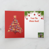 Mooie geit kerstgroeten feestdagen kaart (Binnen)