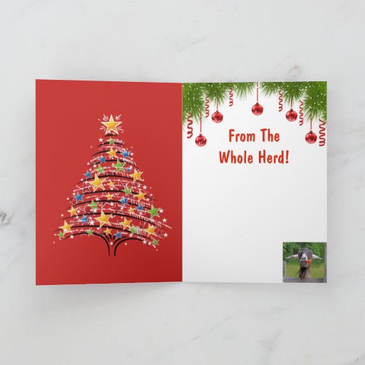 Mooie geit kerstgroeten feestdagen kaart (Binnen)