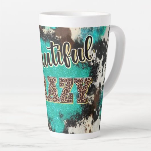 Mooie Gek - Zuidwestelijke Motief Latte Mok (Rechterhoek)