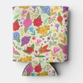 Mooie gekleurde herfstbloemen blikjeskoeler (Voorkant)